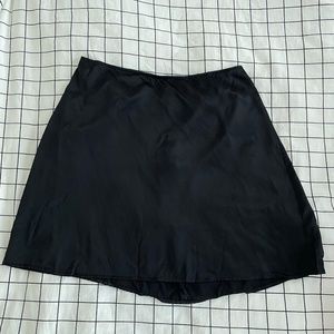 NEW Reformation Benson Black Silk Skirt